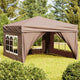 Vidaxl PartyTent pliable avec des parois latérales 3x3 m taupe