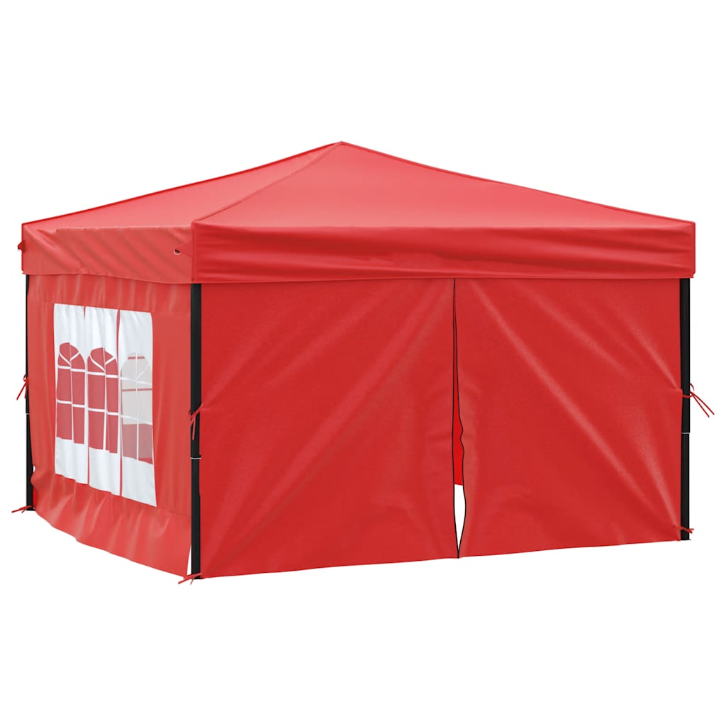 Vidaxl PartyTent pliable avec des parois latérales 3x3 m rouge