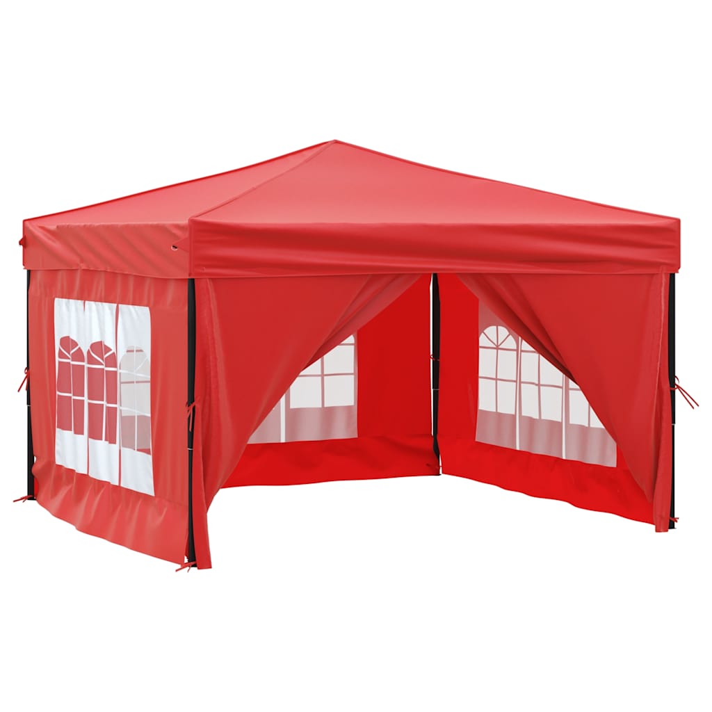 Vidaxl PartyTent pliable avec des parois latérales 3x3 m rouge