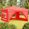 Vidaxl PartyTent pliable avec des parois latérales 3x3 m rouge