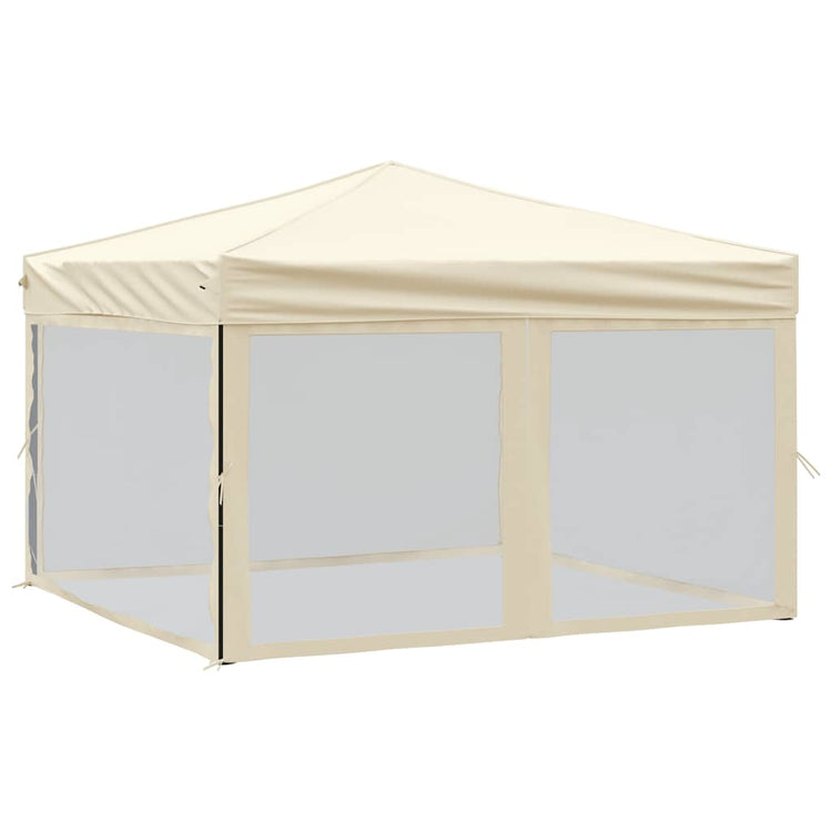 Vidaxl PartyTent pliable avec des murs latéraux 3x3 m crème -colored