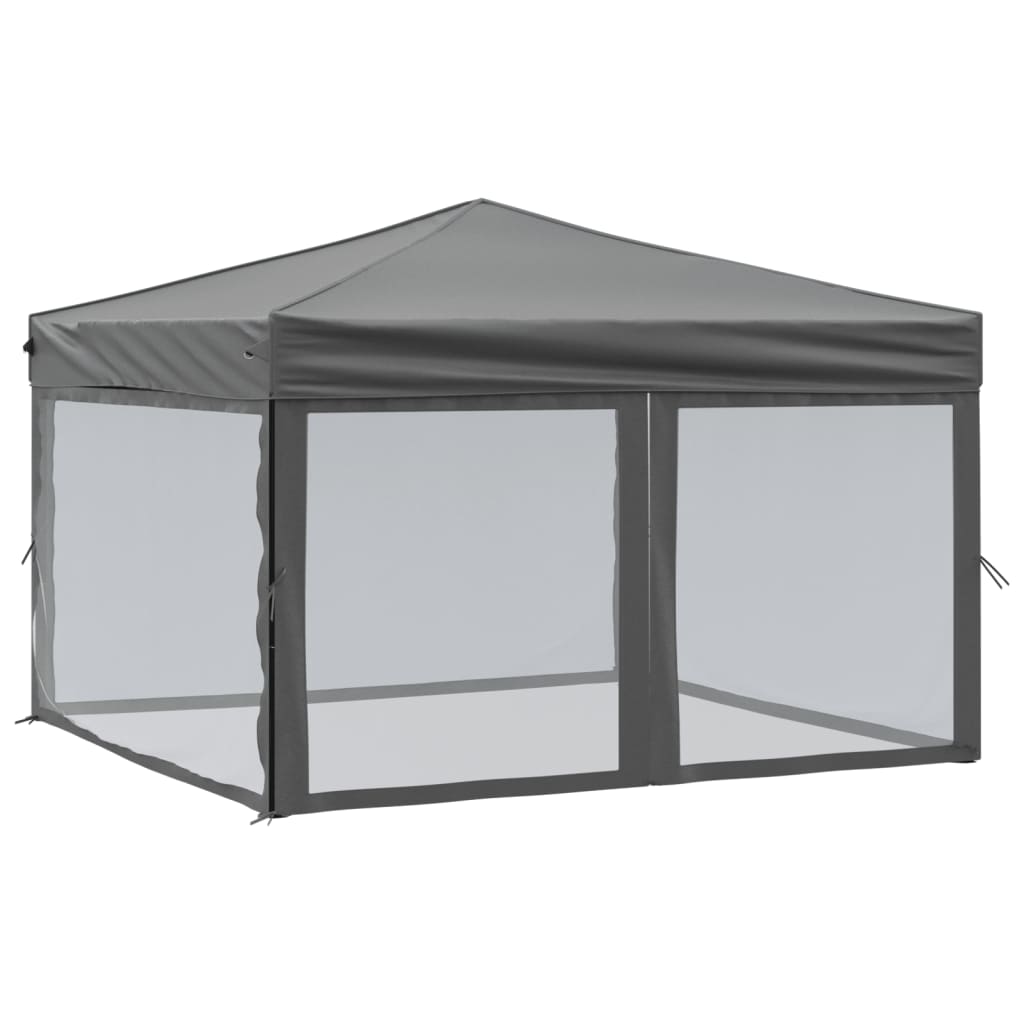 Vidaxl PartyTent pliable avec des parois latérales 3x3 m anthracite -colored