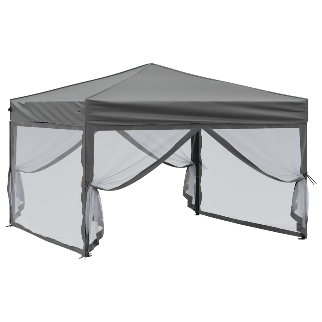Vidaxl PartyTent pliable avec des parois latérales 3x3 m anthracite -colored