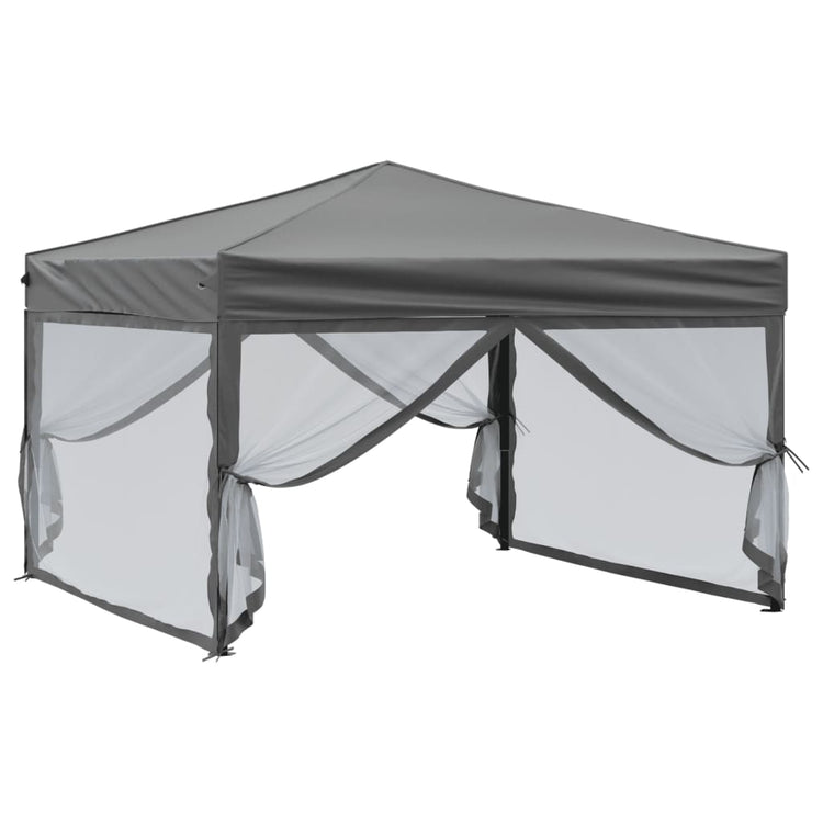 Vidaxl PartyTent pliable avec des parois latérales 3x3 m anthracite -colored