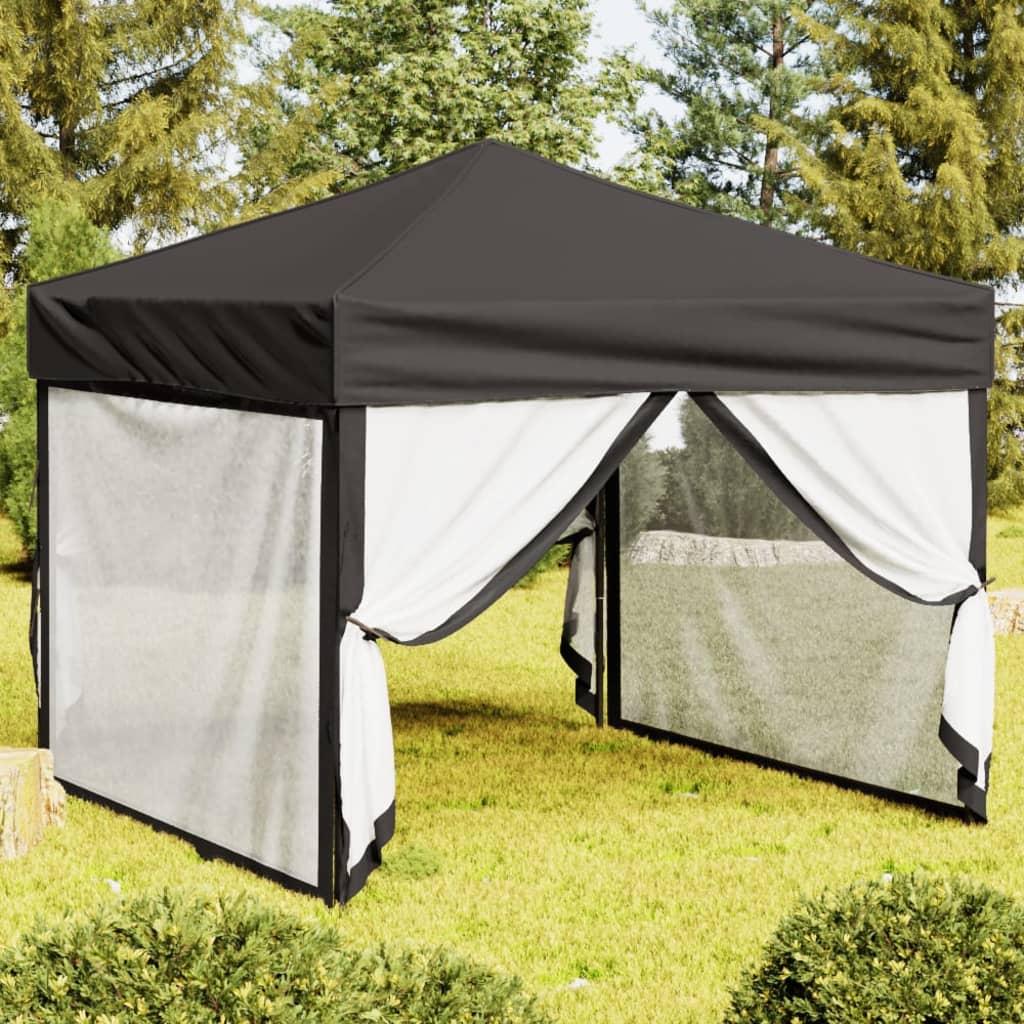 Vidaxl PartyTent pliable avec des parois latérales 3x3 m anthracite -colored