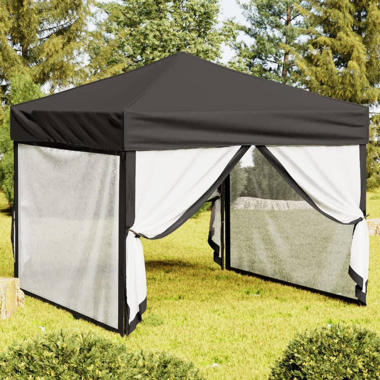 Vidaxl PartyTent pliable avec des parois latérales 3x3 m anthracite -colored