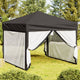 Vidaxl PartyTent pliable avec des parois latérales 3x3 m anthracite -colored