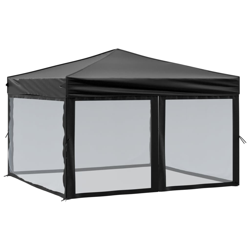 Vidaxl PartyTent pliable avec des parois latérales 3x3 m noir