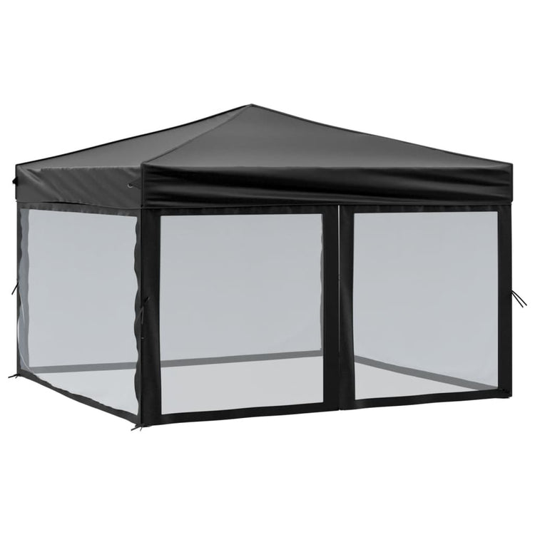 Vidaxl PartyTent pliable avec des parois latérales 3x3 m noir