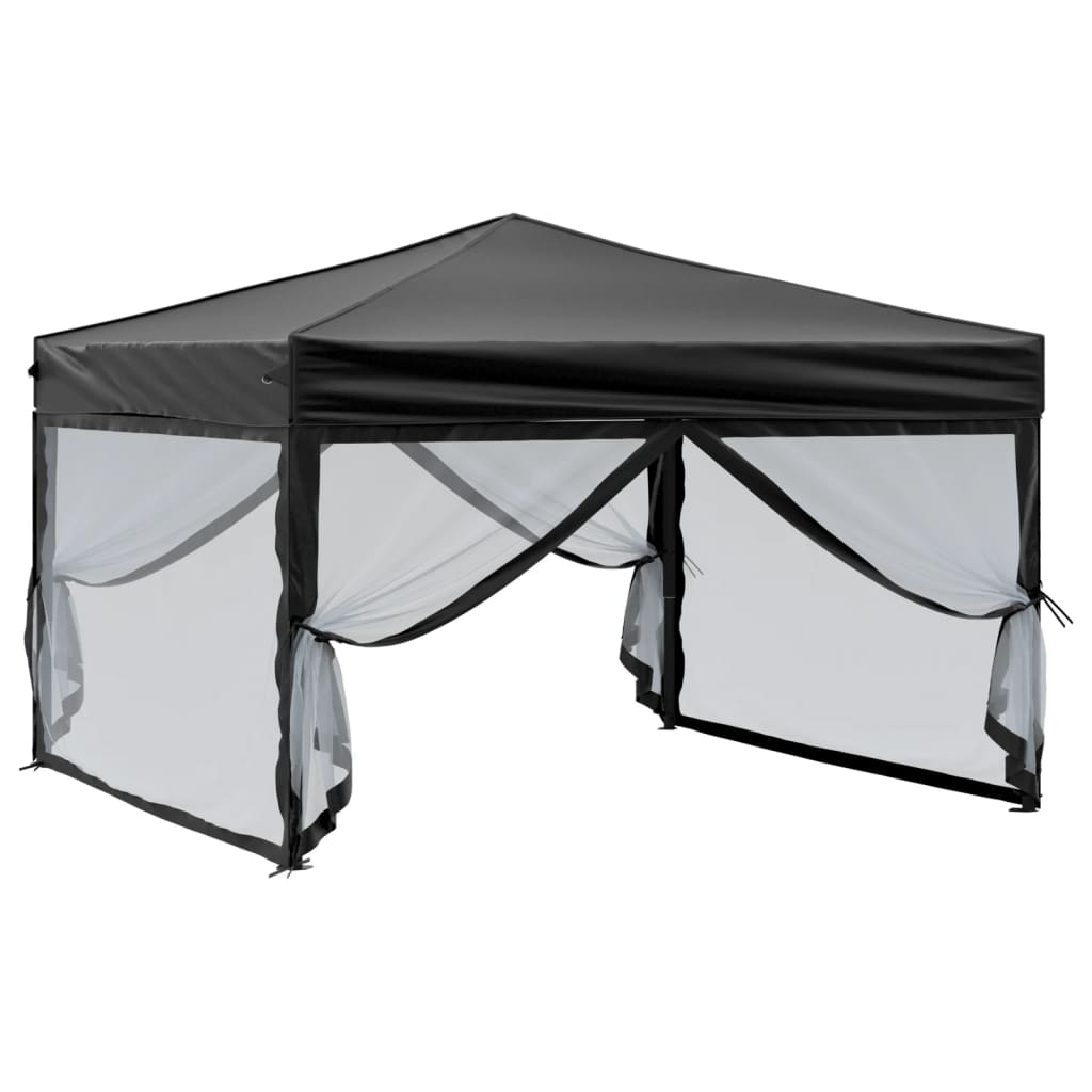 Vidaxl PartyTent pliable avec des parois latérales 3x3 m noir