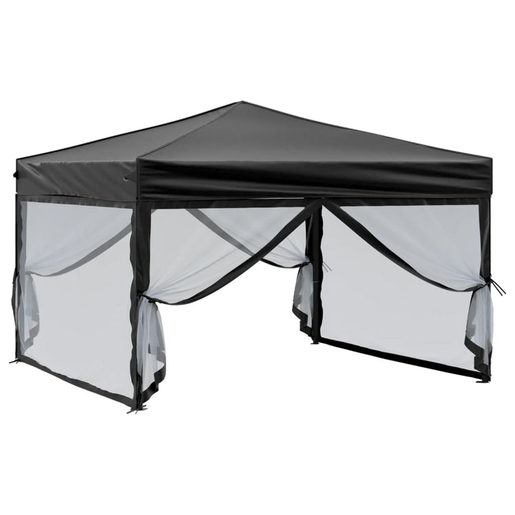 Vidaxl PartyTent pliable avec des parois latérales 3x3 m noir