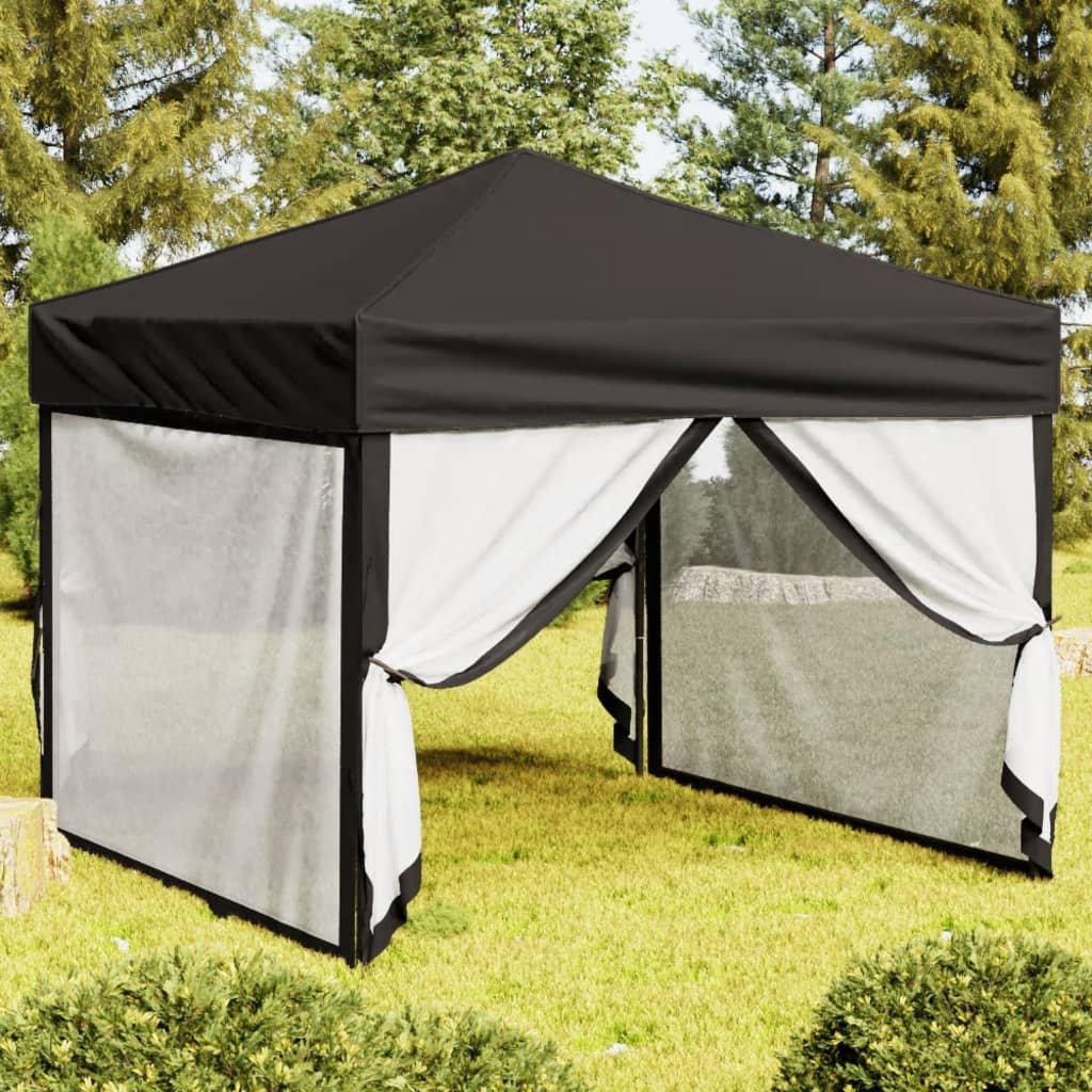 Vidaxl PartyTent pliable avec des parois latérales 3x3 m noir
