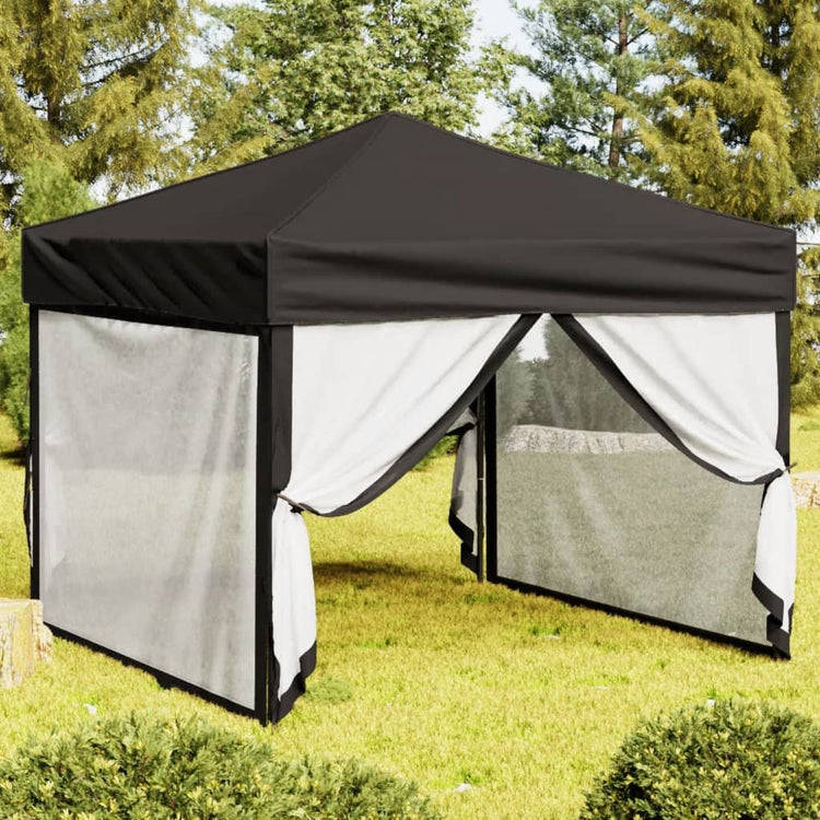 Vidaxl PartyTent pliable avec des parois latérales 3x3 m noir