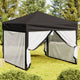 Vidaxl PartyTent pliable avec des parois latérales 3x3 m noir