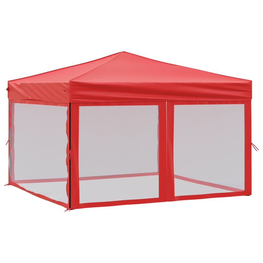 Vidaxl PartyTent pliable avec des parois latérales 3x3 m rouge