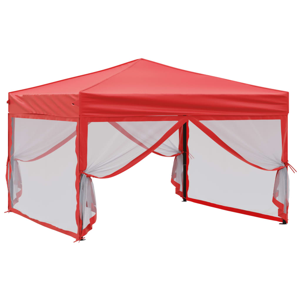Vidaxl PartyTent pliable avec des parois latérales 3x3 m rouge