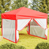 Vidaxl PartyTent pliable avec des parois latérales 3x3 m rouge