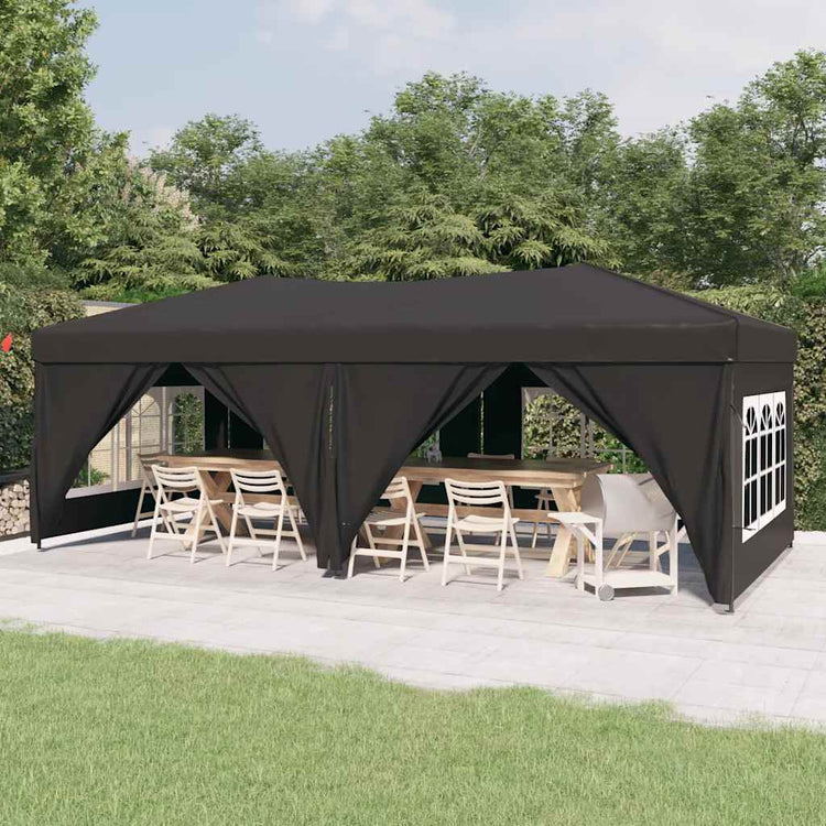 Vidaxl PartyTent pliable avec des parois latérales 3x6 m anthracite -colored