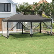 Vidaxl PartyTent pliable avec des parois latérales 3x6 m anthracite -colored - afbeelding 1