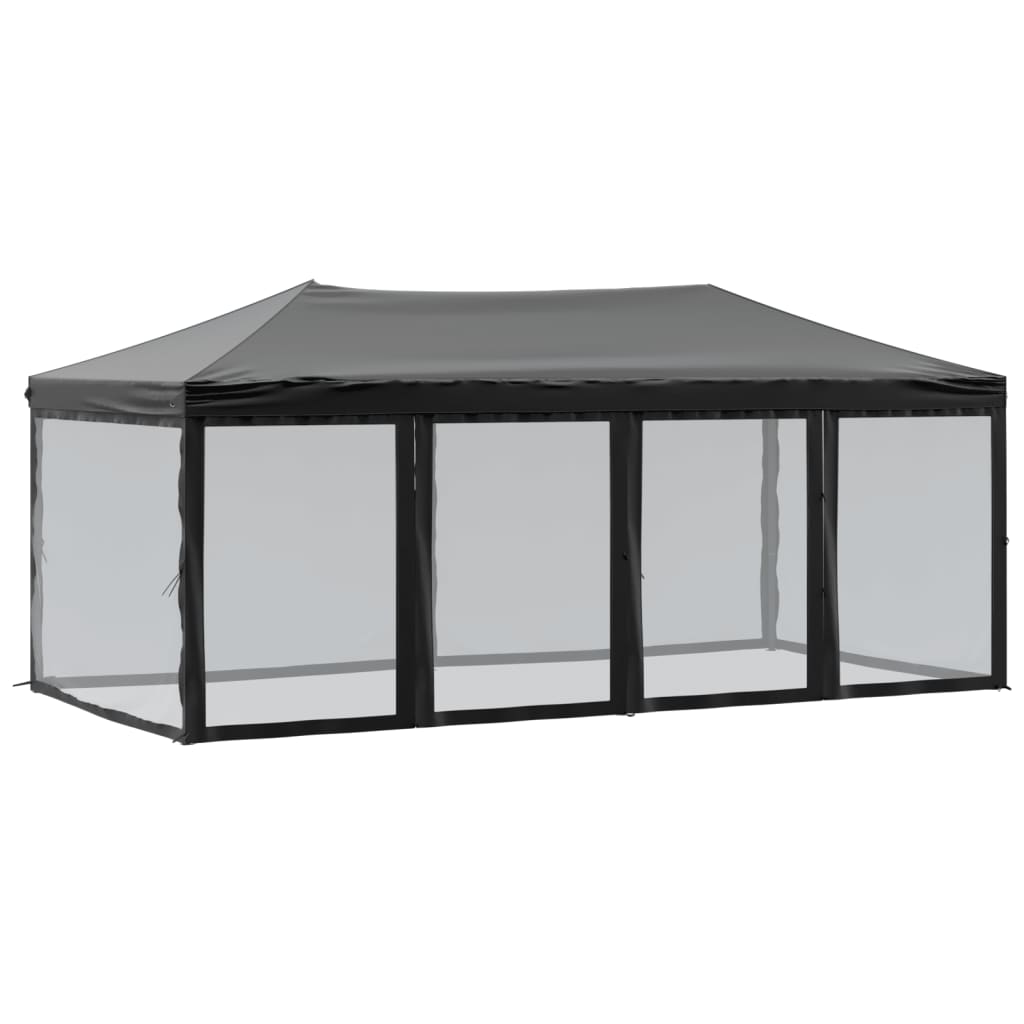 Vidaxl PartyTent pliable avec des parois latérales 3x6 m noir