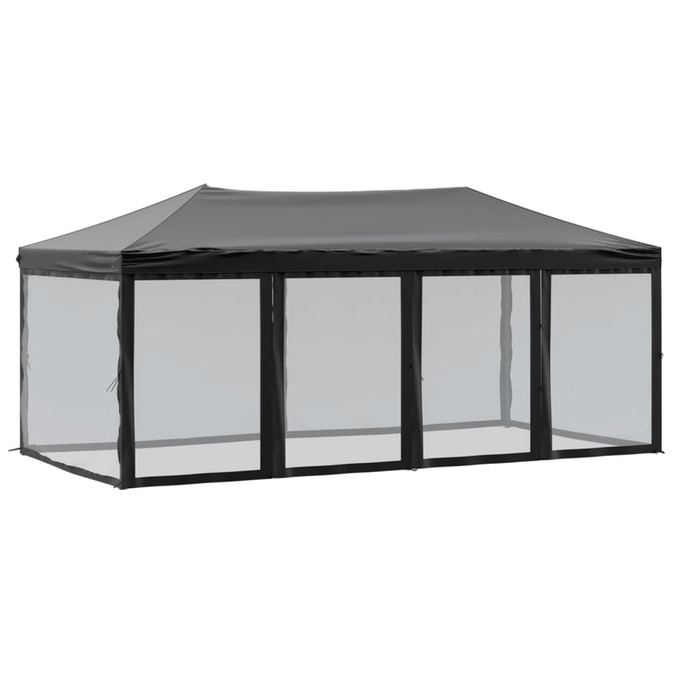 Vidaxl PartyTent pliable avec des parois latérales 3x6 m noir