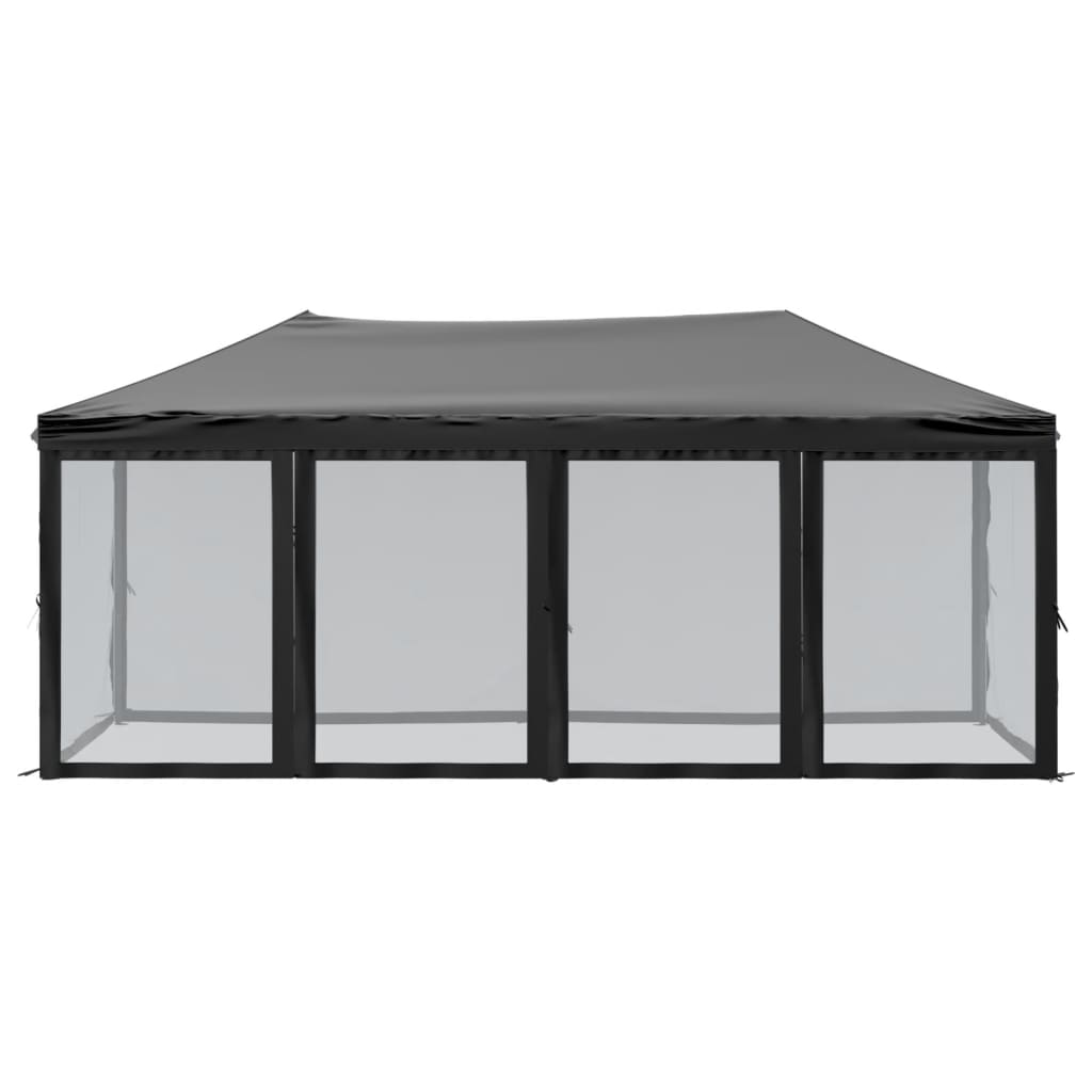 Vidaxl PartyTent pliable avec des parois latérales 3x6 m noir