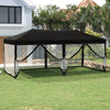 Vidaxl PartyTent pliable avec des parois latérales 3x6 m noir