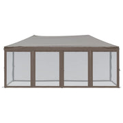 Vidaxl PartyTent pliable avec des parois latérales 3x6 m taupe - afbeelding 3