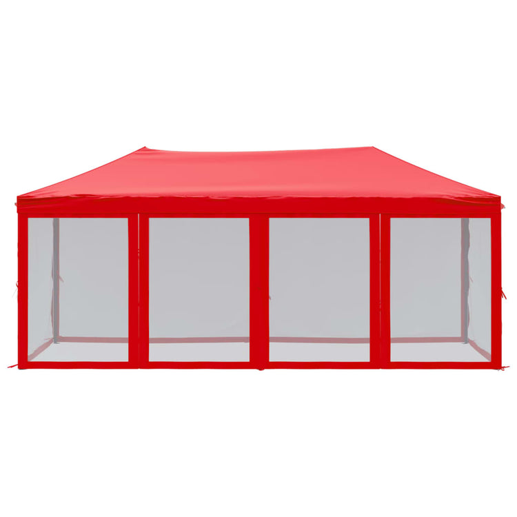 Vidaxl PartyTent pliable avec des parois latérales 3x6 m rouge