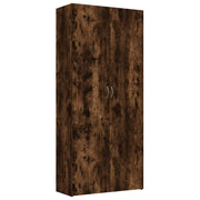 Armoire à chaussures Vidaxl 80x35.5x180 cm en bois de bois de bois fumé coloré - afbeelding 2