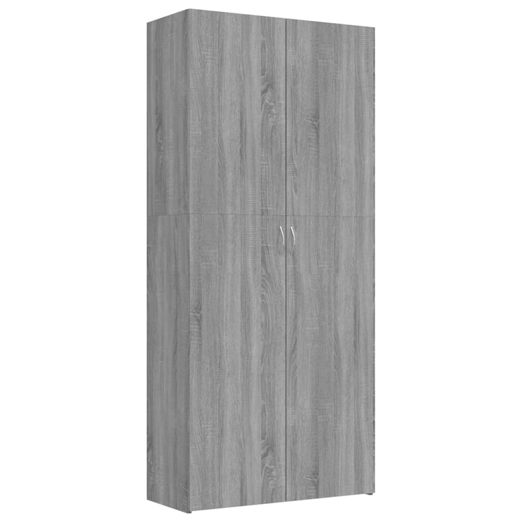 Armoire à chaussures Vidaxl 80x35.5x180 cm en bois de bois de bois de gris sonoma