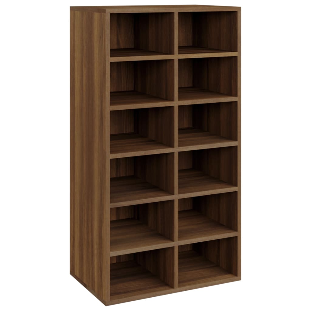 Rack à chaussures Vidaxl 54x34x100.5 cm Couleur de chêne marron en bois transformé