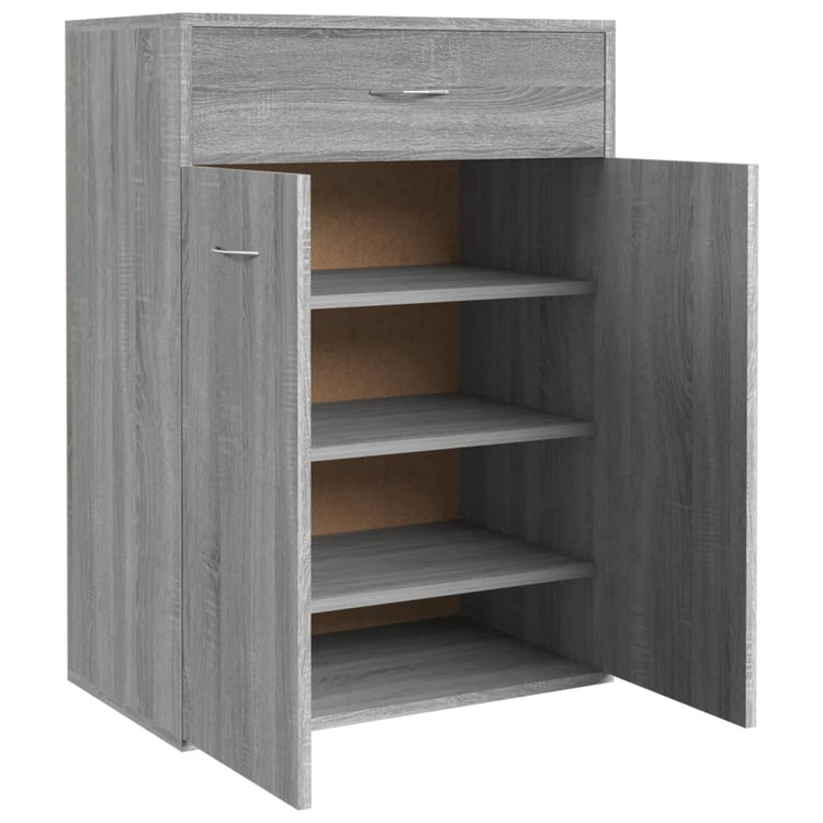 Armoire à chaussures Vidaxl 60x35x84 cm en bois de bois de bois sonoma