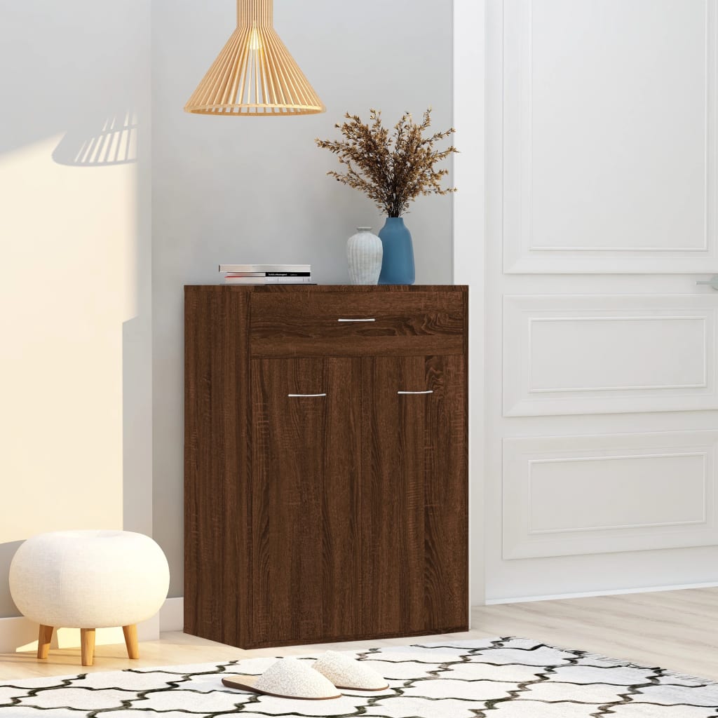 Armoire à chaussures Vidaxl 60x35x84 cm Couleur de chêne brun coupé