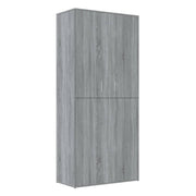 Armoire à chaussures vidaxl 80x39x178 cm en bois coupé gris sonoma chêne couleur - afbeelding 2