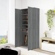 Armoire à chaussures vidaxl 80x39x178 cm en bois coupé gris sonoma chêne couleur - afbeelding 3