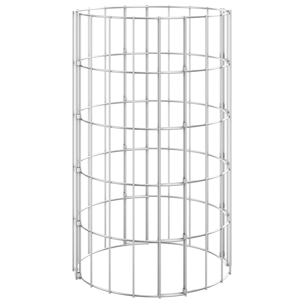 Poteau de gabion Vidaxl rond ø30x50 cm acier galvanisé