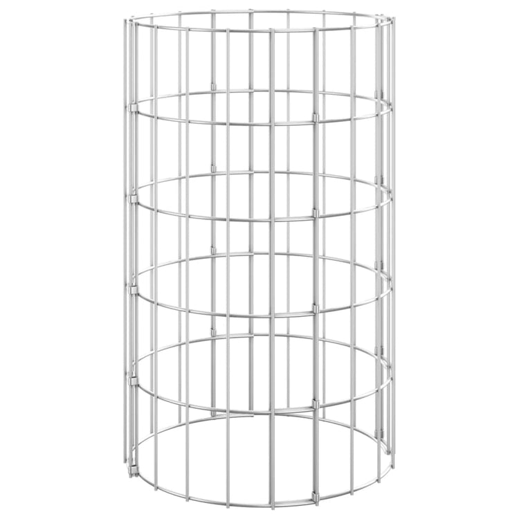 Poteau de gabion Vidaxl rond ø30x50 cm acier galvanisé