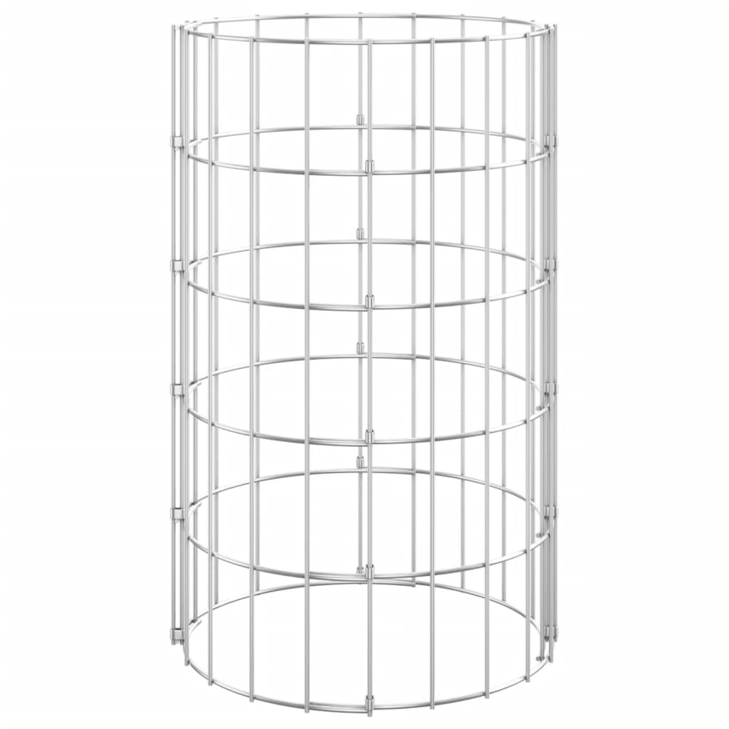Poteau de gabion Vidaxl rond ø30x50 cm acier galvanisé