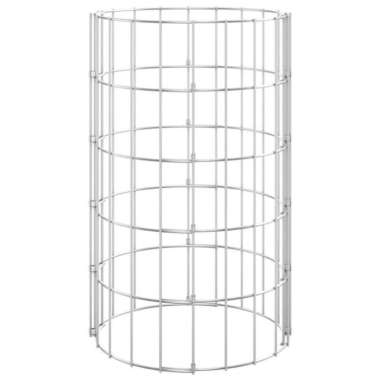 Poteau de gabion Vidaxl rond ø30x50 cm acier galvanisé