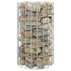 Poteau de gabion Vidaxl rond ø30x50 cm acier galvanisé