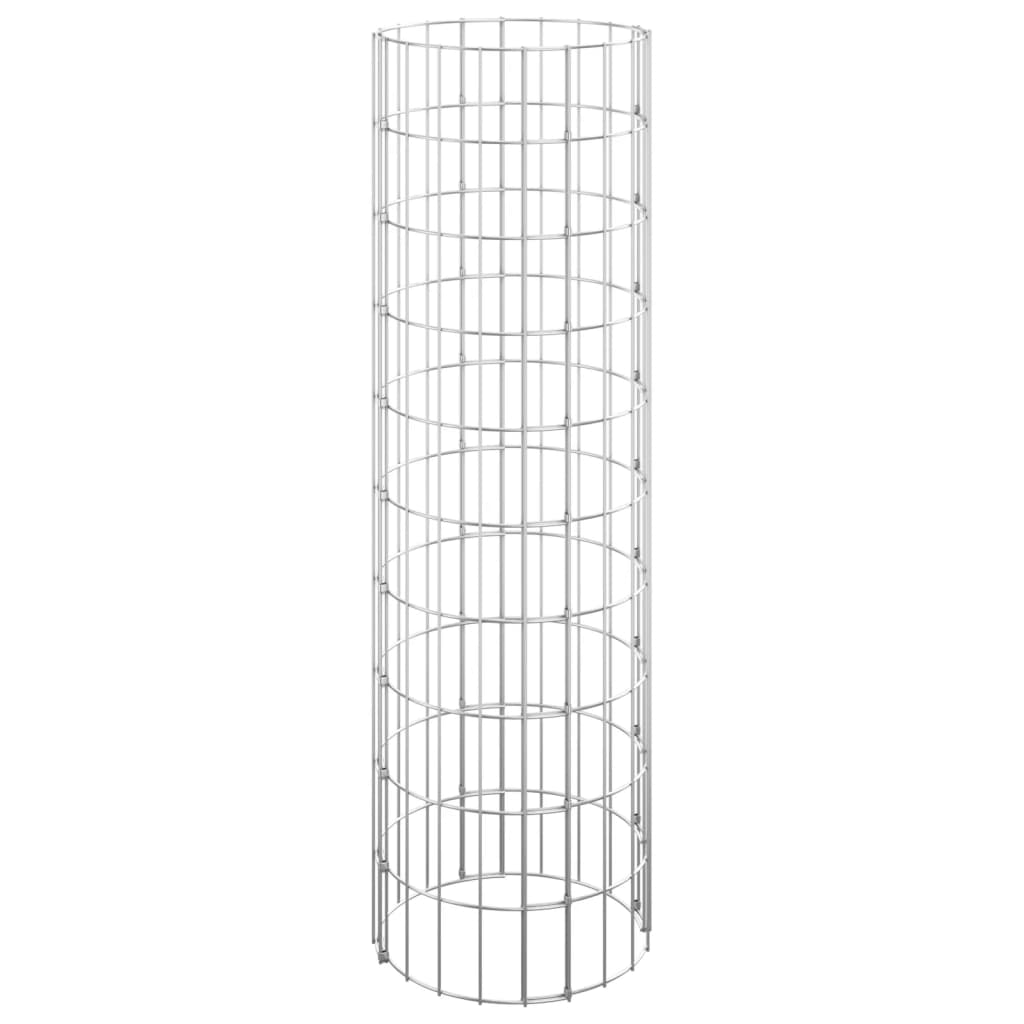 Vidaxl Gabion Pole ronde Ø30x100 cm en acier galvanisé