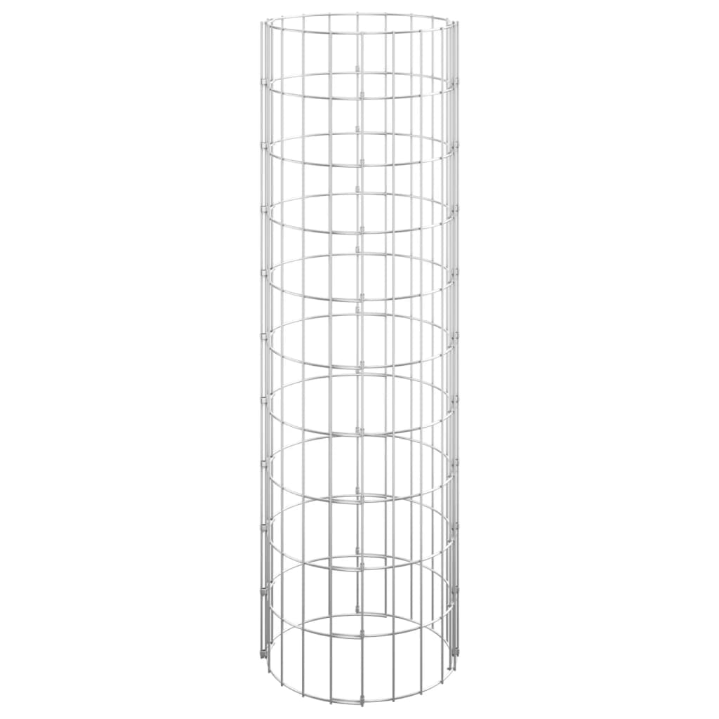 Vidaxl Gabion Pole ronde Ø30x100 cm en acier galvanisé
