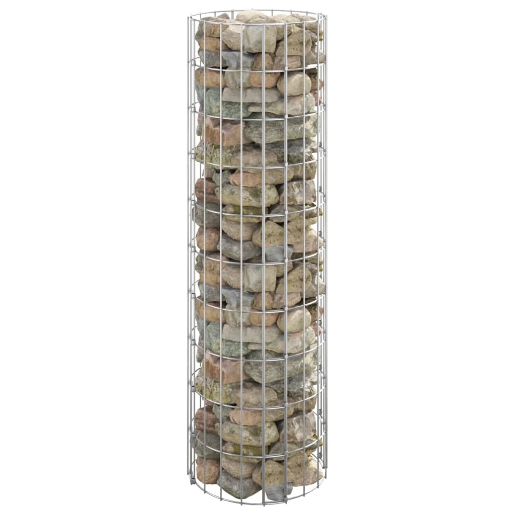 Vidaxl Gabion Pole ronde Ø30x100 cm en acier galvanisé