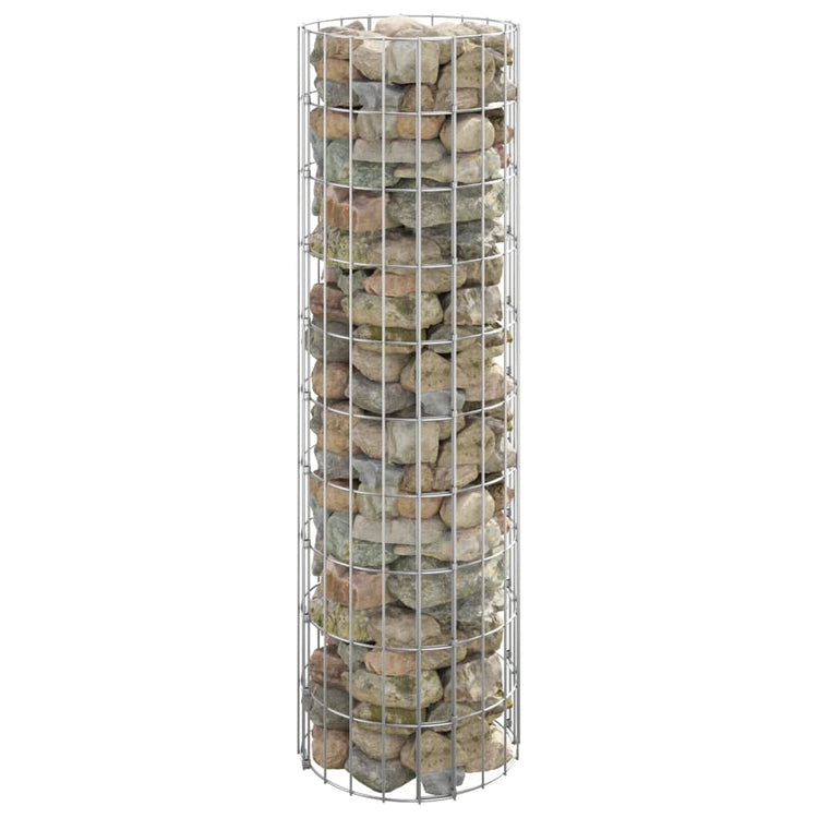 Vidaxl Gabion Pole ronde Ø30x100 cm en acier galvanisé