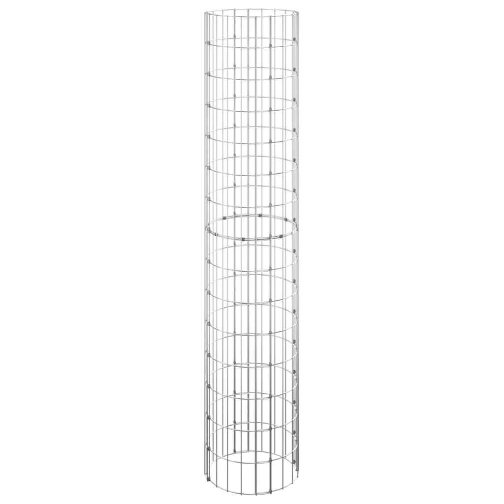 Vidaxl Gabion Pole ronde Ø30x150 cm en acier galvanisé