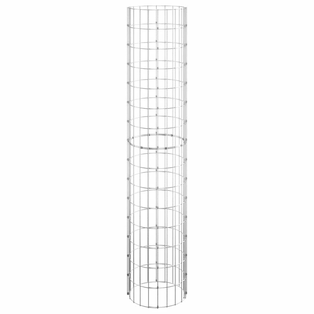 Vidaxl Gabion Pole ronde Ø30x150 cm en acier galvanisé