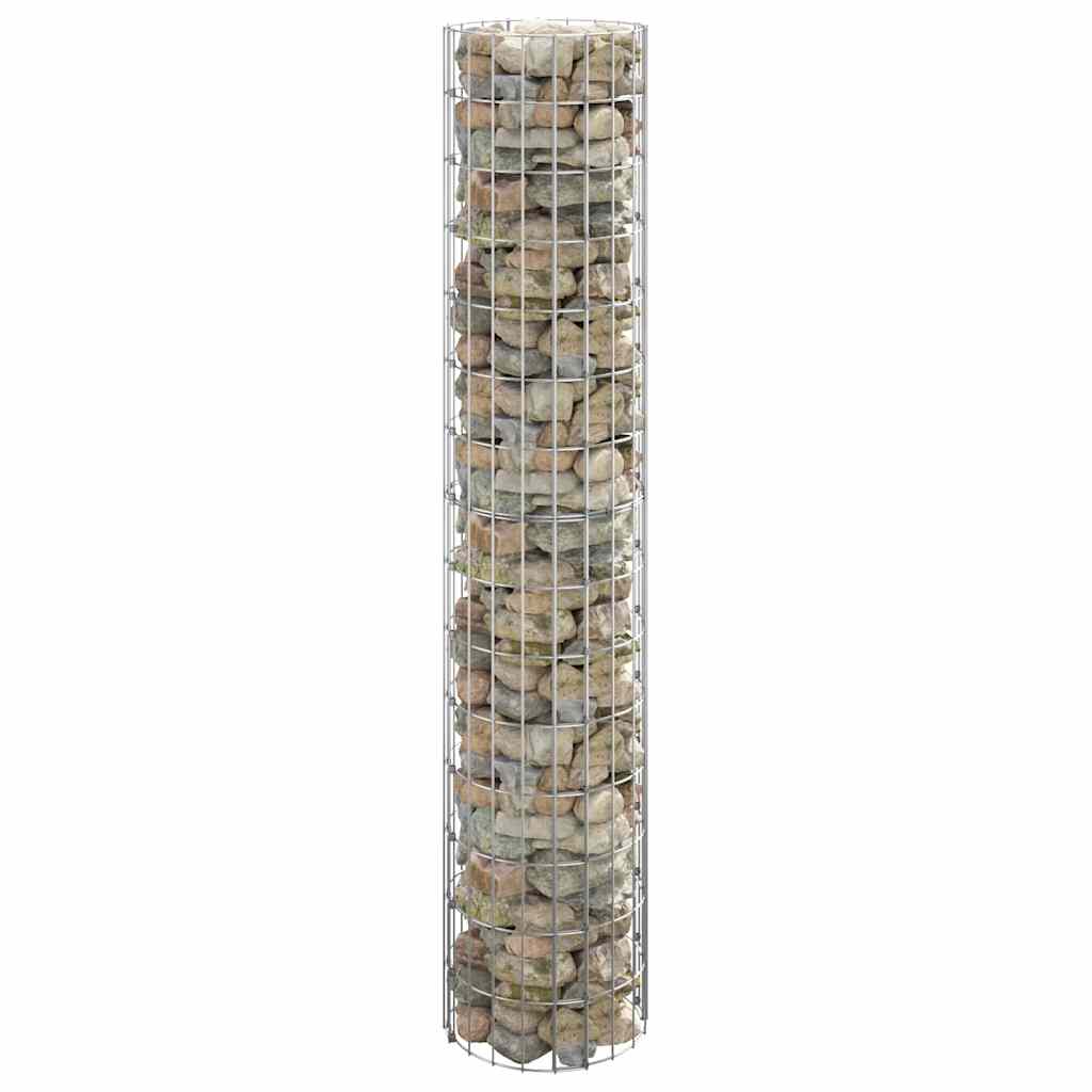 Vidaxl Gabion Pole ronde Ø30x150 cm en acier galvanisé