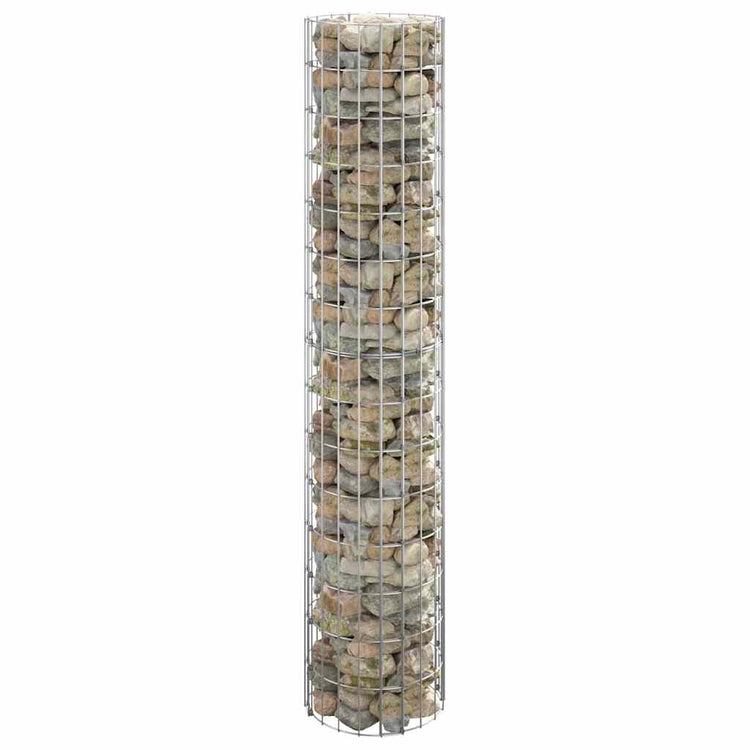 Vidaxl Gabion Pole ronde Ø30x150 cm en acier galvanisé