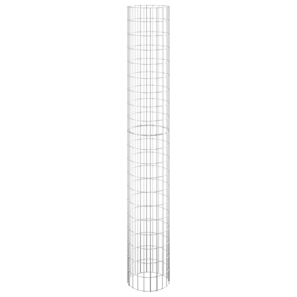 Vidaxl Gabion Pole ronde Ø30x200 cm en acier galvanisé